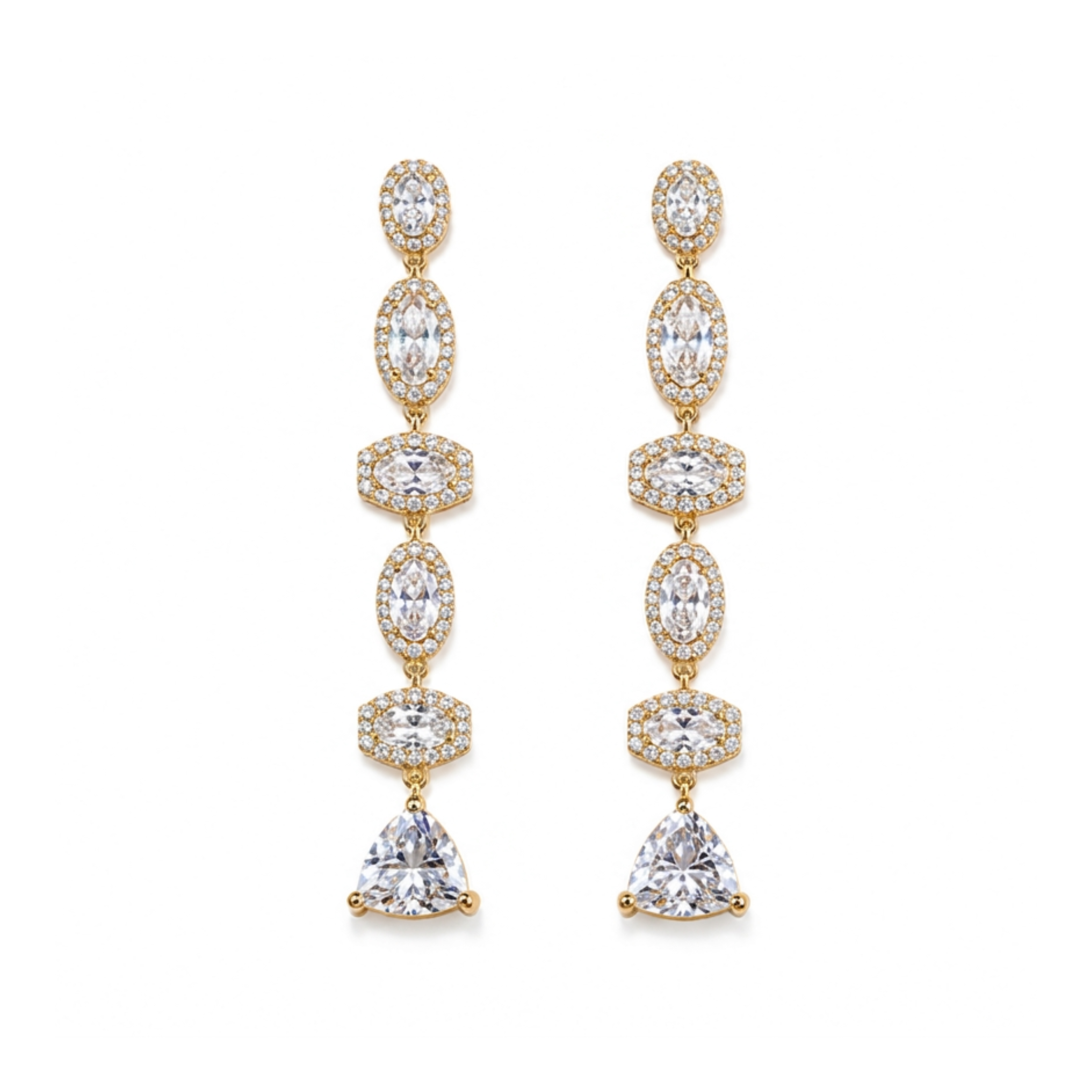 Pendientes Geometric Bellini dorados LT-RG