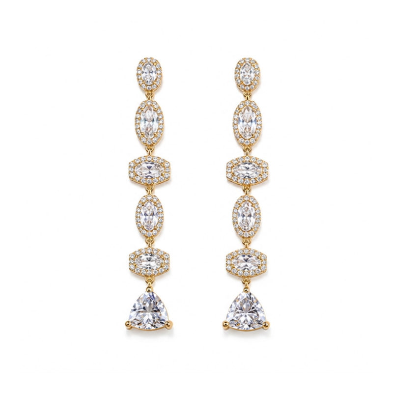 Pendientes Geometric Bellini dorados LT-RG